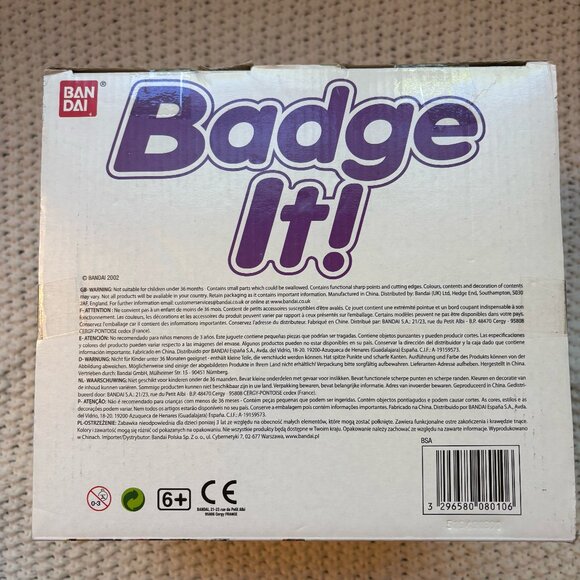 BANDAI Badge It! Button Maker Toy and Refills, Ages 6+ ☀️ Unique and Rare Item! - Picture 6 of 10